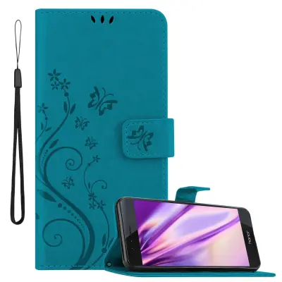 CADORABO Honor 8/8 PREMIUM v klasična rožnata zlata - ovitek v cvetličnem dizajnu z magnetnim zapiranjem, stoječo funkcijo in režami za kartice