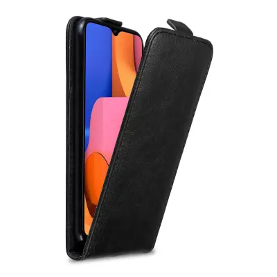 Cadorabo Ohišje, združljivo z Samsung Galaxy A20s v nočna črna - Zaščitni ovitek v obliki flipa z magnetnim zapiranjem