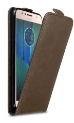 Cadorabo Ohišje, združljivo z Motorola MOTO G5S PLUS v kava rjava - Zaščitni ovitek v obliki flipa z magnetnim zapiranjem