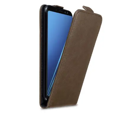 Cadorabo Ohišje, združljivo z Samsung Galaxy A6 2018 v kava rjava - Zaščitni ovitek v obliki flipa z magnetnim zapiranjem