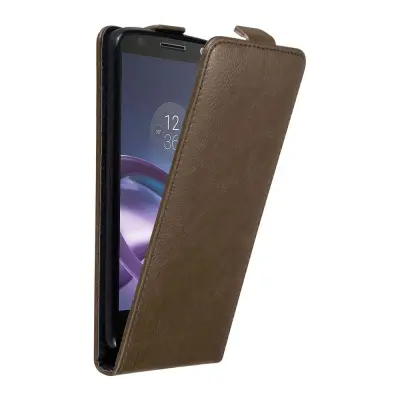 Cadorabo Ohišje, združljivo z Motorola MOTO Z v kava rjava - Zaščitni ovitek v obliki flipa z magnetnim zapiranjem