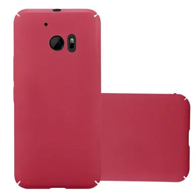 CADORABO CASE, združljiv s HTC v Frosty Red - Trdo zaščitni pokrov v zmrznjenem videzu proti praskam in udarcem