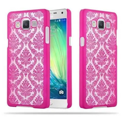 Cadorabo Case, združljiv s Samsungom v Pink - Hard Case Zaščitni pokrov v Flower Paisley Henna Design proti praskam in udarcem