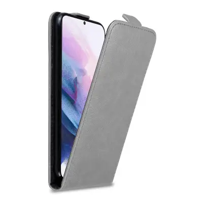 Cadorabo Ohišje, združljivo z Samsung Galaxy S21 PLUS v titanovo siva - Zaščitni ovitek v obliki flipa z magnetnim zapiranjem