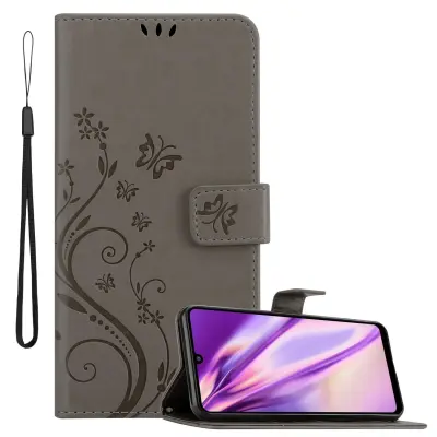 CADORABO Samsung Galaxy A32 4G v klasična črna - ovitek v cvetličnem dizajnu z magnetnim zapiranjem, stoječo funkcijo in režami za kartice