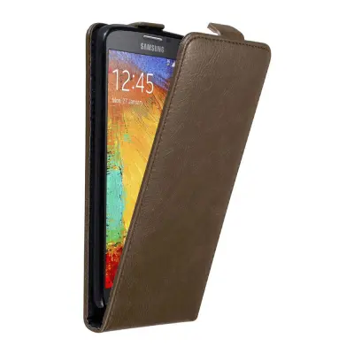 Cadorabo Ohišje, združljivo z Samsung Galaxy NOTE 3 NEO v kava rjava - Zaščitni ovitek v obliki flipa z magnetnim zapiranjem