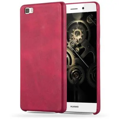 Cadorabo Case, združljiv s Huaweijem v Vintage Red - Trdo zaščitni pokrov, narejen iz imitacijskega usnja
