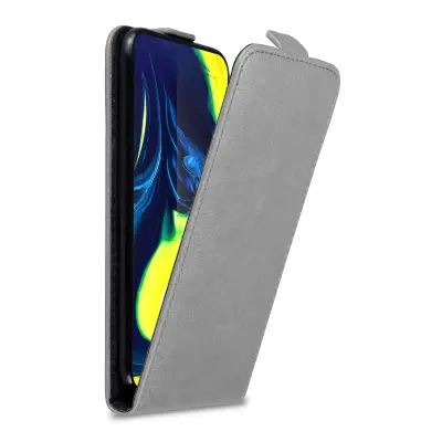 Cadorabo Ohišje, združljivo z Samsung Galaxy A80 / A90 4G v titanovo siva - Zaščitni ovitek v obliki flipa z magnetnim zapiranjem