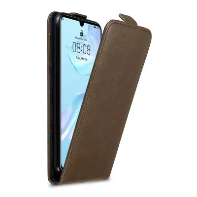 Cadorabo Ohišje, združljivo z Huawei P30 v kava rjava - Zaščitni ovitek v obliki flipa z magnetnim zapiranjem
