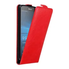 Cadorabo Ohišje, združljivo z Nokia Lumia 950 XL v rdeče jabolko - Zaščitni ovitek v obliki flipa z magnetnim zapiranjem