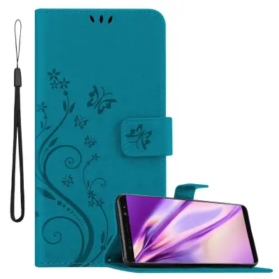 CADORABO Samsung Galaxy NOTE 8 v klasična rožnata zlata - ovitek v cvetličnem dizajnu z magnetnim zapiranjem, stoječo funkcijo in režami za kartice