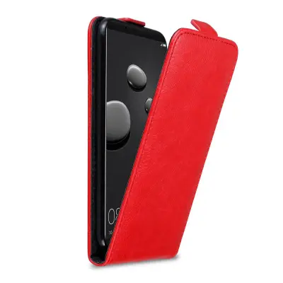 Cadorabo Ohišje, združljivo z Huawei MATE 10 PRO v rdeče jabolko - Zaščitni ovitek v obliki flipa z magnetnim zapiranjem