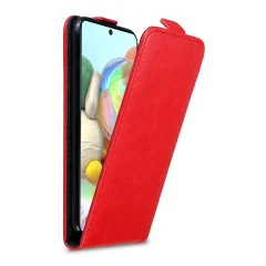 Cadorabo Ohišje, združljivo z Samsung Galaxy A71 4G v rdeče jabolko - Zaščitni ovitek v obliki flipa z magnetnim zapiranjem
