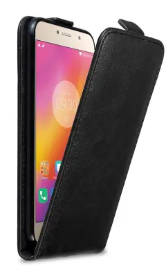 Cadorabo Ohišje, združljivo z Lenovo P2 v nočna črna - Zaščitni ovitek v obliki flipa z magnetnim zapiranjem