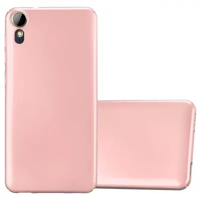 CADORABO primera, ki je združljiv s HTC v kovinskem rosă ‰ Gold - Hard Case zaščitni pokrov v kovinskem videzu proti praskam in udarcem