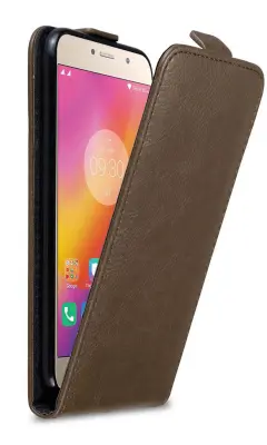 Cadorabo Ohišje, združljivo z Lenovo P2 v kava rjava - Zaščitni ovitek v obliki flipa z magnetnim zapiranjem