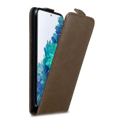Cadorabo Ohišje, združljivo z Samsung Galaxy S20 FE v kava rjava - Zaščitni ovitek v obliki flipa z magnetnim zapiranjem