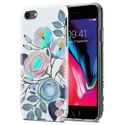 Cadorabo Case, združljiv z Apple s peonies Flowers - zaščitni pokrov iz silikona TPU s cvetličnim vzorcem
