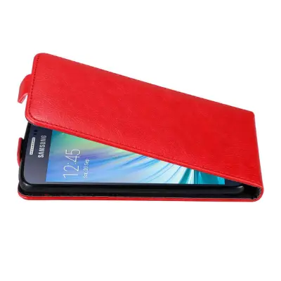 Cadorabo Ohišje, združljivo z Samsung Galaxy A3 2015 v rdeče jabolko - Zaščitni ovitek v obliki flipa z magnetnim zapiranjem