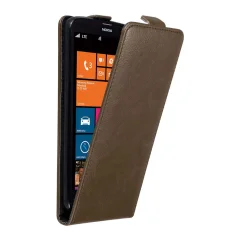 Cadorabo Ohišje, združljivo z Nokia Lumia 1320 v kava rjava - Zaščitni ovitek v obliki flipa z magnetnim zapiranjem