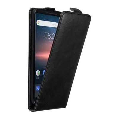 Cadorabo Ohišje, združljivo z Nokia 8 Sirocco v nočna črna - Zaščitni ovitek v obliki flipa z magnetnim zapiranjem