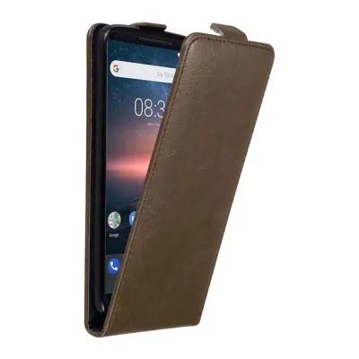 Cadorabo Ohišje, združljivo z Nokia 8 Sirocco v kava rjava - Zaščitni ovitek v obliki flipa z magnetnim zapiranjem