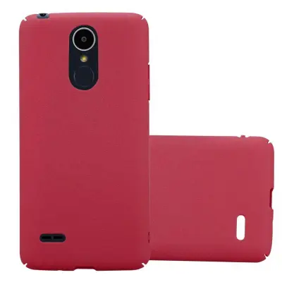 Cadorabo Case, združljiv z LG -om v Frosty Red - Hard Case zaščitni pokrov v zmrznjenem videzu proti praskam in udarcem
