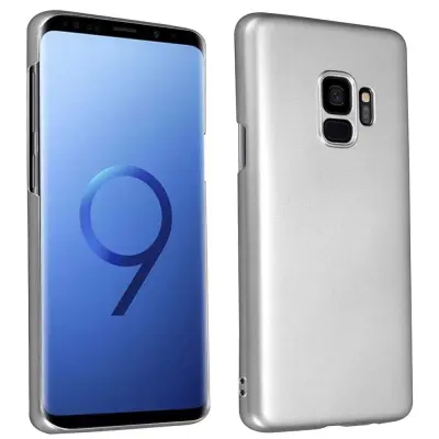 Cadorabo Case, združljiv s Samsungom v kovinskem srebru - trdi zaščitni pokrov v kovinskem videzu pred praskami in udarci