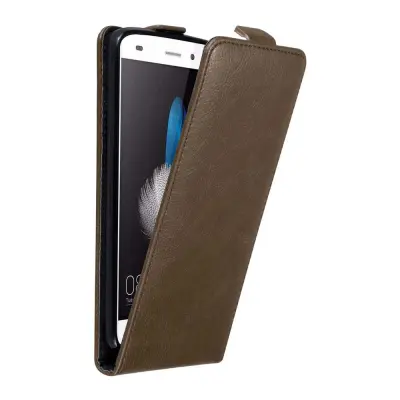 Cadorabo Ohišje, združljivo z Huawei P8 LITE 2015 v kava rjava - Zaščitni ovitek v obliki flipa z magnetnim zapiranjem