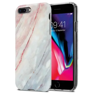 Cadorabo Case, združljiv z Apple v roza belem marmorju št. 21 - Zaščitni pokrov iz silikona TPU z vzorcem mozaika