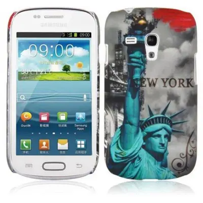 Primer Cadorabo, združljiv s Samsungom z New Yorkom - Kip Of Liberty Print - Trda zaščitna kritje v trendovskem oblikovanju