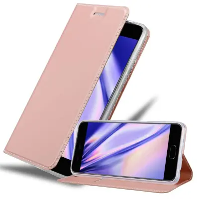 Cadorabo Ohišje, združljivo z Huawei P10 PLUS v klasična rožnata zlata - Zaščitni ovitek z magnetnim zapiranjem, stoječo funkcijo in režo za kartice