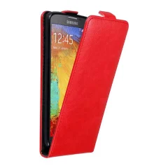 Cadorabo Ohišje, združljivo z Samsung Galaxy NOTE 3 NEO v rdeče jabolko - Zaščitni ovitek v obliki flipa z magnetnim zapiranjem