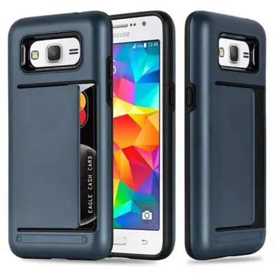 CADORABO Ohišje, združljiv s Samsungom v Armor Tarmno Blue - Outdoor Hybrid Hard Case Zaščitni pokrov s kartico v težkem dizajnu