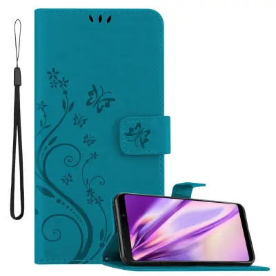 CADORABO Samsung Galaxy A9 2018 v klasična rožnata zlata - ovitek v cvetličnem dizajnu z magnetnim zapiranjem, stoječo funkcijo in režami za kartice