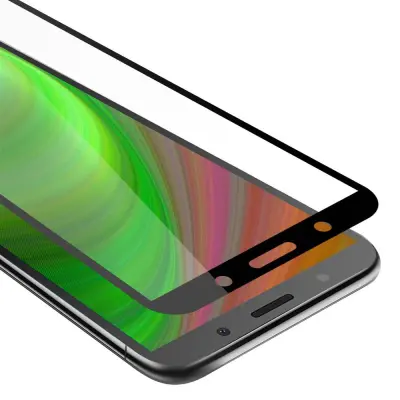 CADORABO Huawei Y5 PRIME 2018/Y5 2018 - Zaščitna folija za transparentna s črno barvo - Zaščitno steklo s kaljenim zaslonom s trdoto 9H in 3
