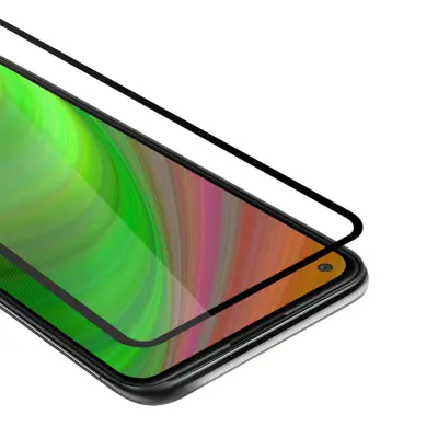 CADORABO Samsung Galaxy A11/M11 - Zaščitna folija za transparentna s črno barvo - Zaščitno steklo s kaljenim zaslonom s trdoto 9H in 3D doti