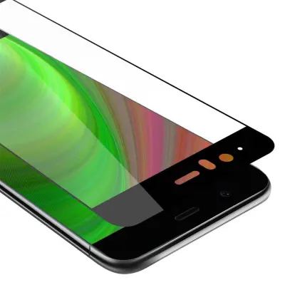 CADORABO Huawei P10 PLUS - Zaščitna folija za transparentna s črno barvo - Zaščitno steklo s kaljenim zaslonom s trdoto 9H in 3D dotikom