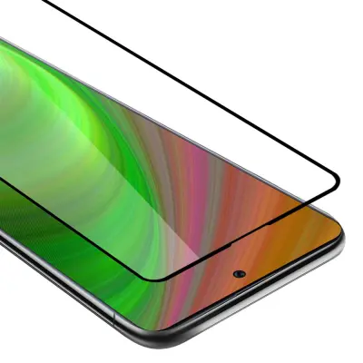 Oklepni film Cadorabo Full Screar, združljiv s Samsungom - zaščitnim filmom v prozornem s črno -kaljenim zaščitnim steklom v 9H trdoti s 3D dotikom