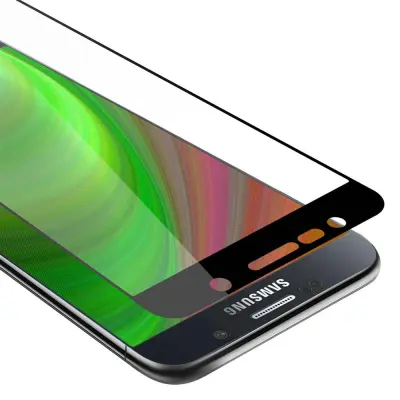 Oklepni film Cadorabo Full Screar, združljiv s Samsungom - zaščitnim filmom v prozornem s črno -kaljenim zaščitnim steklom v 9H trdoti s 3D dotikom