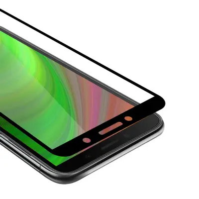CADORABO Honor 9S/Huawei Y5P - Zaščitna folija za transparentna s črno barvo - Zaščitno steklo s kaljenim zaslonom s trdoto 9H in 3D dotikom