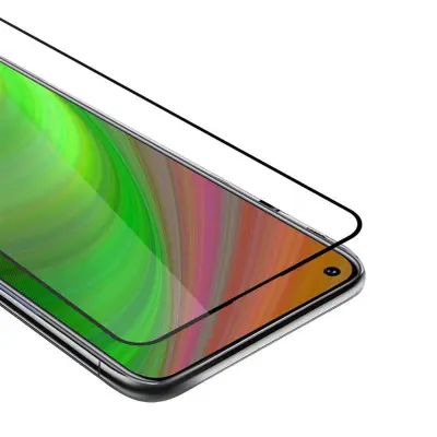 CADORABO Huawei NOVA 7 SE - Zaščitna folija za transparentna s črno barvo - Zaščitno steklo s kaljenim zaslonom s trdoto 9H in 3D dotikom