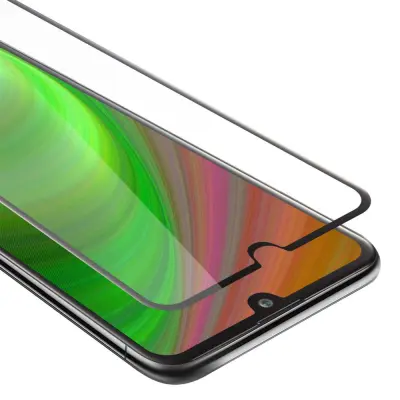 CADORABO LG K50 - Zaščitna folija za transparentna s črno barvo - Zaščitno steklo s kaljenim zaslonom s trdoto 9H in 3D dotikom