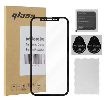 Oklepni film Cadorabo Full Screar, združljiv z Apple - Zaščitnim filmom v prozornici s črno - kaljeno zaščitno steklo v 9H trdoti s 5D dotikom
