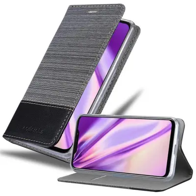 Cadorabo Case, združljiv z Meizu v sivi črni barvi - zaščitni pokrov z magnetnim zapiranjem, stoječo funkcijo in režo za kartico