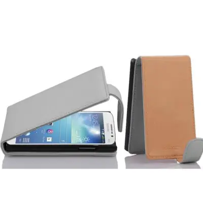 Cadorabo Ohišje, združljivo z Samsung Galaxy MEGA 5.8 v snežno bela - Zaščitni ovitek v obliki flipa iz teksturiranega umetnega usnja