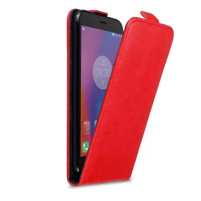 Cadorabo Ohišje, združljivo z Lenovo K6 / K6 POWER v rdeče jabolko - Zaščitni ovitek v obliki flipa z magnetnim zapiranjem
