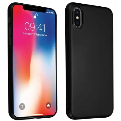 CADORABO Ohišje, združljiv z Apple v kovinski črni barvi - trdi zaščitni pokrov v kovinskem videzu proti praskam in udarcem