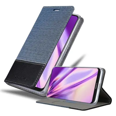Cadorabo Case, združljiv z Nokia v temno modri črni barvi - zaščitni pokrov z magnetnim zapiranjem, stoječo funkcijo in režo za kartico