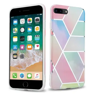 Cadorabo Case, združljiv z Apple v mavričnem marmorju št. 11 - Zaščitni pokrov iz silikona TPU z vzorcem mozaikom